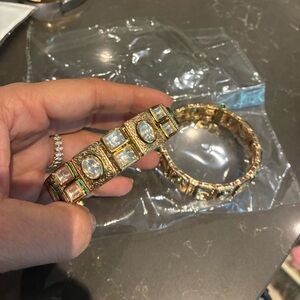 Elegant Gold and Silver Bracelet Set